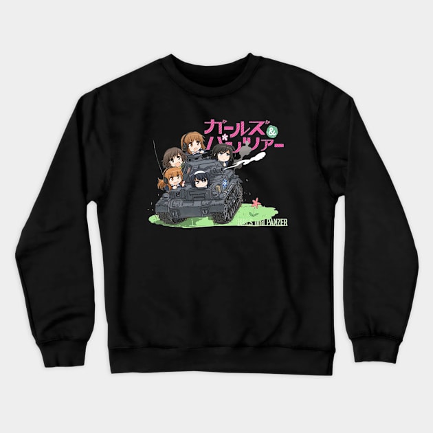 Girls Und Panzer Chibi Crewneck Sweatshirt by ThomaneJohnson